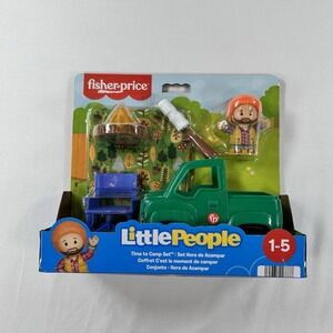 Fisher-Price Little People Toddler Toy Time to Camp 6pc Playset Mattel Ages 1-5